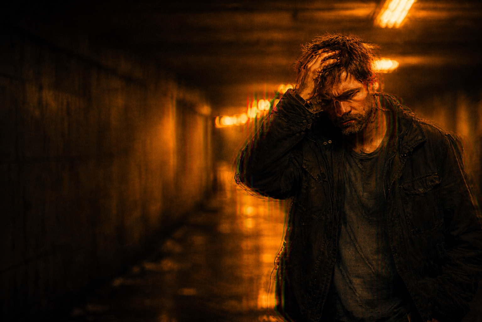 A man in distress in a tunnel — the experience of untreated ADHD and addiction